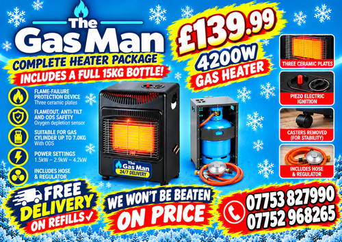 2kw indoor gas heater calor - indoor,
